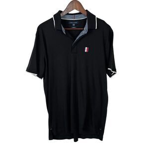 Tommy Hilfiger Black Short Sleeve Polo Shirt Men's XL Slim Fit